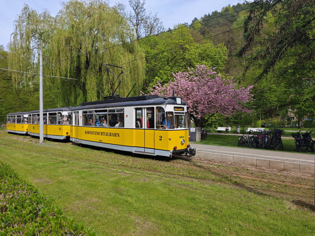 Die Kirnitzschtalbahn startet in Bad Schandau