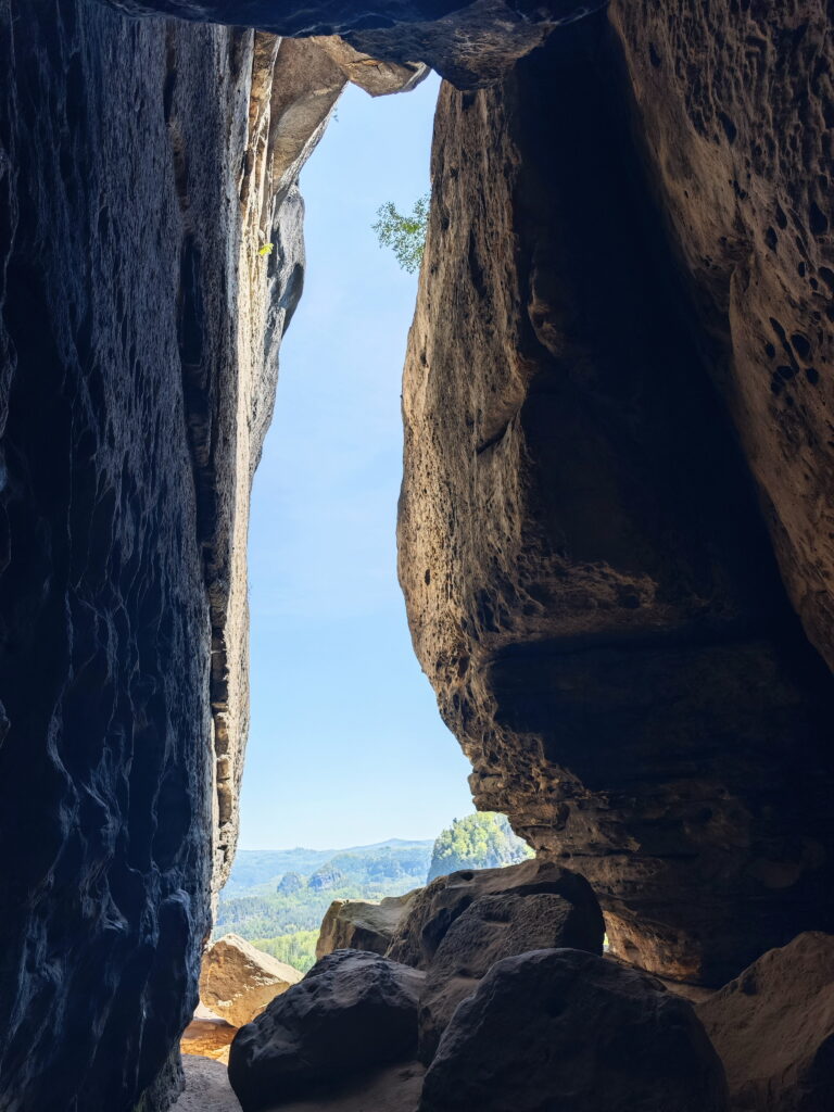 Ausblick aus der Idagrotte