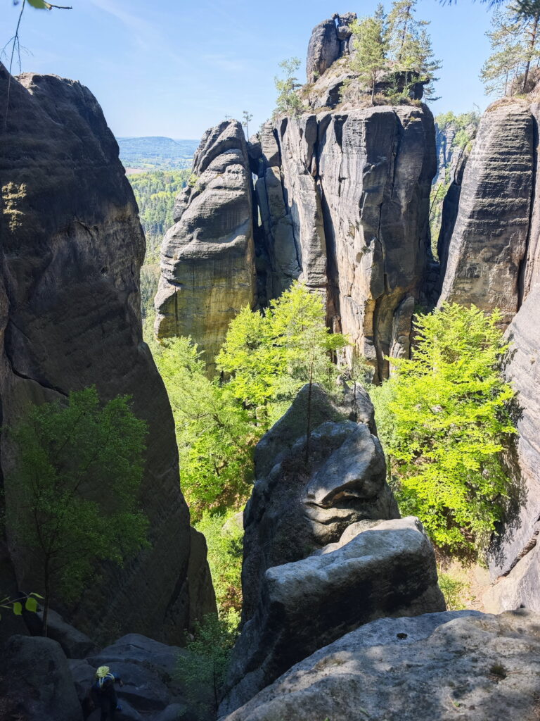 Panorama beim Ausstieg - du bist hier mitten in den Felsen