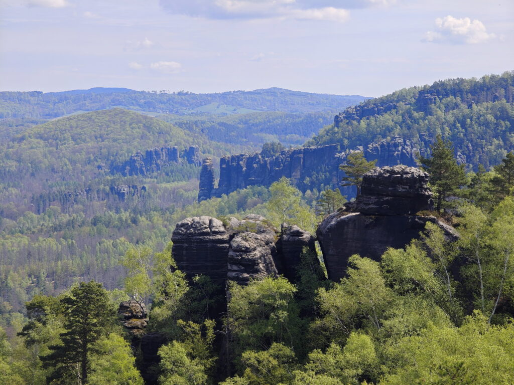 Schrammsteinaussicht Richtung Affensteine
