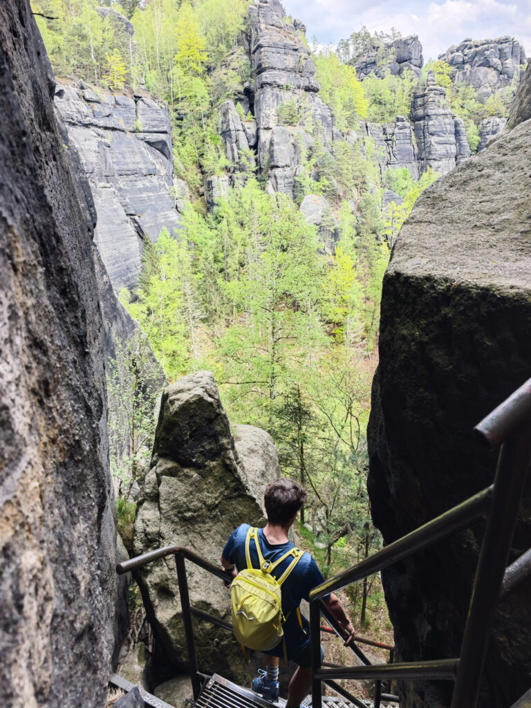 Die Heilige Stiege führt dich in die Schrammsteine